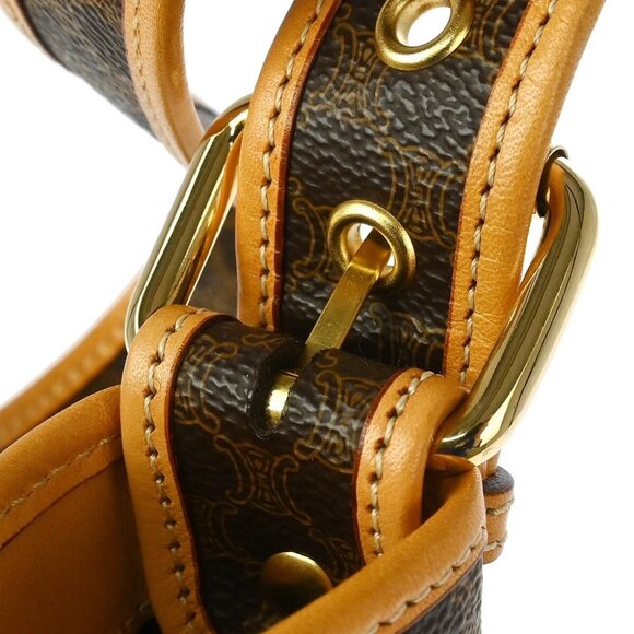 Celine Brown Macadam Shoulder Bag - Picture 5 of 10